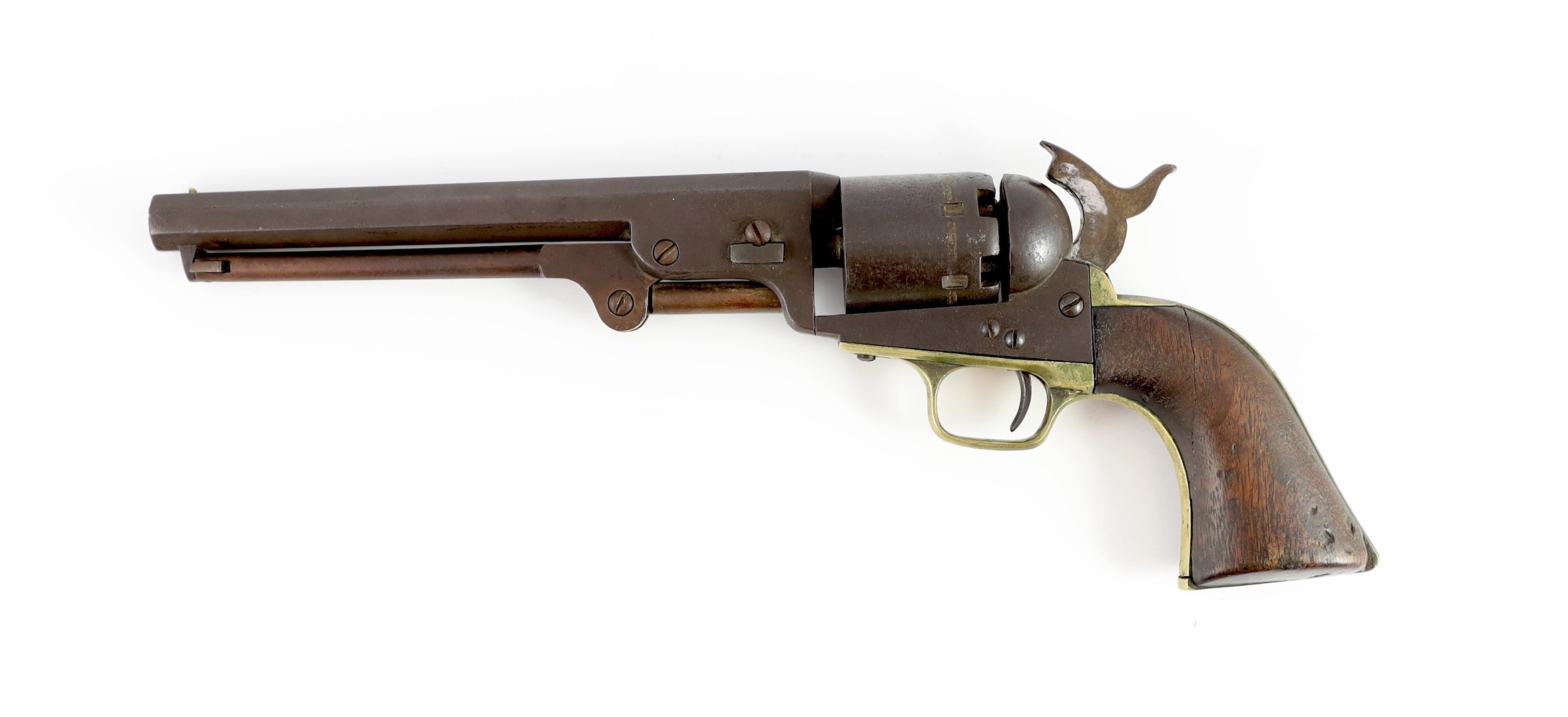 A Metropolitan Arms Co of New York Navy model revolver, 12.5cm high 33cm long